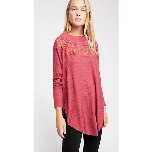 Free People Tops - We the Free by Free People Thermal Lace Top